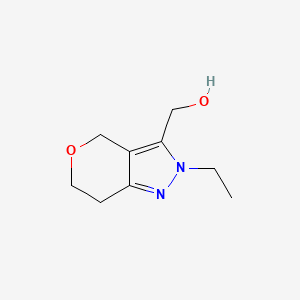 molecular formula C9H14N2O2 B1479667 (2-Ethyl-2,4,6,7-tetrahydropyrano[4,3-c]pyrazol-3-yl)methanol CAS No. 2090943-60-3