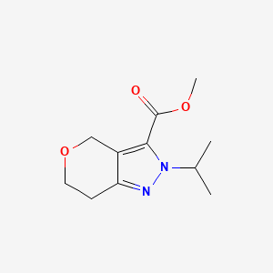 molecular formula C11H16N2O3 B1479668 Methyl 2-isopropyl-2,4,6,7-tetrahydropyrano[4,3-c]pyrazole-3-carboxylate CAS No. 2098136-83-3