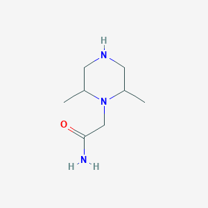 molecular formula C8H17N3O B14796686 2-(2,6-Dimethylpiperazin-1-yl)acetamide 