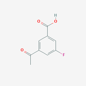 molecular formula C9H7FO3 B14796693 3-Acetyl-5-fluorobenzoic acid 