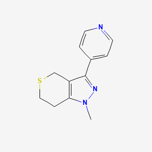 molecular formula C12H13N3S B1479673 1-Methyl-3-(pyridin-4-yl)-1,4,6,7-tetrahydrothiopyrano[4,3-c]pyrazole CAS No. 2098090-89-0