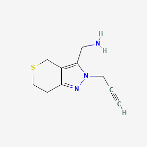 molecular formula C10H13N3S B1479676 (2-(Prop-2-yn-1-yl)-2,4,6,7-tetrahydrothiopyrano[4,3-c]pyrazol-3-yl)methanamine CAS No. 2091137-83-4