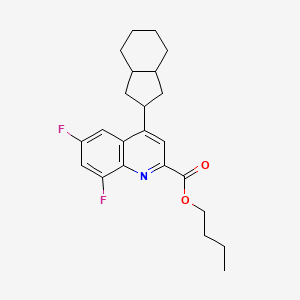 butyl 4-(2,3,3a,4,5,6,7,7a-octahydro-1H-inden-2-yl)-6,8-difluoroquinoline-2-carboxylate