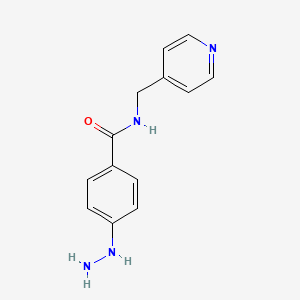 4-hydrazinyl-N-(pyridin-4-ylmethyl)benzamide