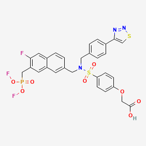 Acetic acid, 2-[4-[[[[7-(difluorophosphonomethyl)-6-fluoro-2-naphthalenyl]methyl][[4-(1,2,3-thiadiazol-4-yl)phenyl]methyl]amino]sulfonyl]phenoxy]-