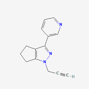 molecular formula C14H13N3 B1479683 1-(Prop-2-yn-1-yl)-3-(pyridin-3-yl)-1,4,5,6-tetrahydrocyclopenta[c]pyrazole CAS No. 2097968-70-0