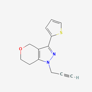 1-(Prop-2-yn-1-yl)-3-(thiophen-2-yl)-1,4,6,7-tetrahydropyrano[4,3-c]pyrazole