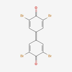 molecular formula C12H4Br4O2 B14796859 3,3',5,5'-Tetrabromo-1,1'-bi(cyclohexa-2,5-dien-1-ylidene)-4,4'-dione CAS No. 7338-38-7