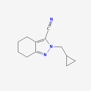 molecular formula C12H15N3 B1479686 2-(cyclopropylmethyl)-4,5,6,7-tetrahydro-2H-indazole-3-carbonitrile CAS No. 2098021-41-9