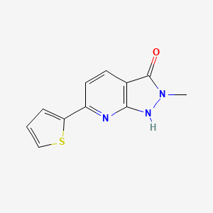 2-methyl-6-(2-thienyl)-1,2-dihydro-3H-pyrazolo[3,4-b]pyridin-3-one