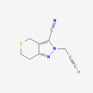 molecular formula C10H9N3S B1479687 2-(Prop-2-yn-1-yl)-2,4,6,7-tetrahydrothiopyrano[4,3-c]pyrazole-3-carbonitrile CAS No. 2098007-28-2