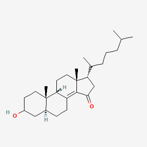 molecular formula C27H44O2 B14796894 (5S,9S,10S,13R,17S)-3-hydroxy-10,13-dimethyl-17-(6-methylheptan-2-yl)-1,2,3,4,5,6,7,9,11,12,16,17-dodecahydrocyclopenta[a]phenanthren-15-one 