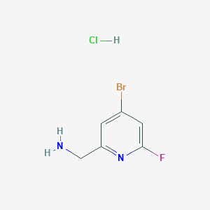 molecular formula C6H7BrClFN2 B14796920 (4-Bromo-6-fluoropyridin-2-yl)methanamine hydrochloride 