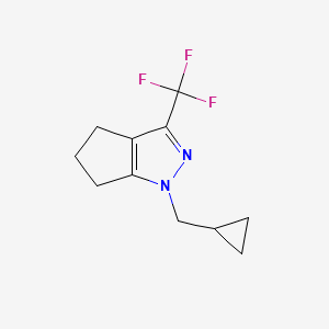 molecular formula C11H13F3N2 B1479693 1-(Cyclopropylmethyl)-3-(trifluoromethyl)-1,4,5,6-tetrahydrocyclopenta[c]pyrazole CAS No. 2098091-01-9