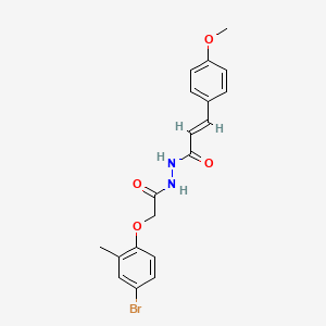 (2E)-N'-[(4-bromo-2-methylphenoxy)acetyl]-3-(4-methoxyphenyl)prop-2-enehydrazide