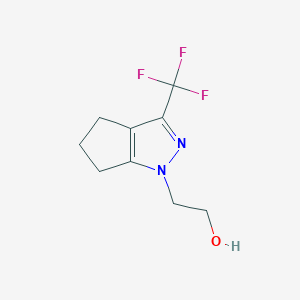 molecular formula C9H11F3N2O B1479694 2-(3-(trifluoromethyl)-5,6-dihydrocyclopenta[c]pyrazol-1(4H)-yl)ethan-1-ol CAS No. 2092038-03-2