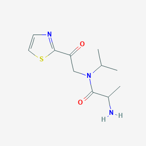 molecular formula C11H17N3O2S B14796959 2-amino-N-[2-oxo-2-(1,3-thiazol-2-yl)ethyl]-N-propan-2-ylpropanamide 