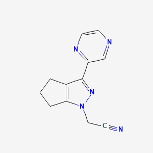 2-(3-(pyrazin-2-yl)-5,6-dihydrocyclopenta[c]pyrazol-1(4H)-yl)acetonitrile