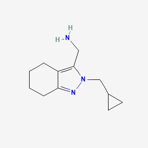 molecular formula C12H19N3 B1479698 (2-(环丙基甲基)-4,5,6,7-四氢-2H-吲唑-3-基)甲胺 CAS No. 2098131-66-7