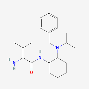 molecular formula C21H35N3O B14796999 2-Amino-N-((2S)-2-(benzyl(isopropyl)amino)cyclohexyl)-3-methylbutanamide 