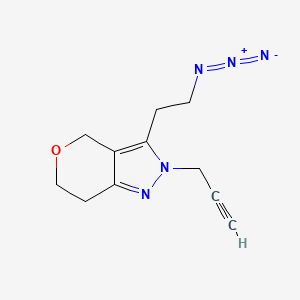 molecular formula C11H13N5O B1479701 3-(2-Azidoethyl)-2-(prop-2-yn-1-yl)-2,4,6,7-tetrahydropyrano[4,3-c]pyrazole CAS No. 2098046-91-2