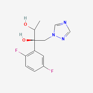 molecular formula C12H13F2N3O2 B14797020 (2R)-2-(2,5-difluorophenyl)-1-(1,2,4-triazol-1-yl)butane-2,3-diol 