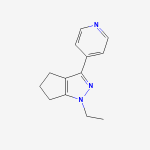 molecular formula C13H15N3 B1479706 1-乙基-3-(吡啶-4-基)-1,4,5,6-四氢环戊并[c]吡唑 CAS No. 2098141-22-9