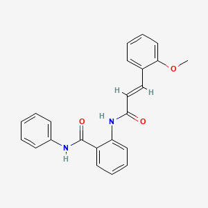 molecular formula C23H20N2O3 B14797060 2-{[(2E)-3-(2-methoxyphenyl)prop-2-enoyl]amino}-N-phenylbenzamide 