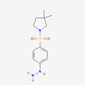 1-((4-Hydrazinylphenyl)sulfonyl)-3,3-dimethylpyrrolidine