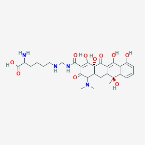 molecular formula C29H38N4O10 B14797154 6-[[[(6S,12aR)-4-(dimethylamino)-1,6,10,11,12a-pentahydroxy-6-methyl-3,12-dioxo-4,4a,5,5a-tetrahydrotetracene-2-carbonyl]amino]methylamino]-2-aminohexanoic acid 