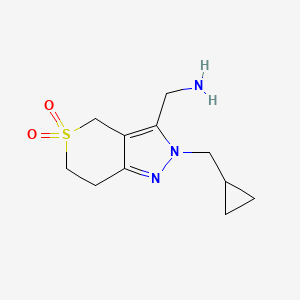 3-(Aminomethyl)-2-(cyclopropylmethyl)-2,4,6,7-tetrahydrothiopyrano[4,3-c]pyrazole 5,5-dioxide