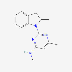 N,6-dimethyl-2-(2-methyl-2,3-dihydro-1H-indol-1-yl)pyrimidin-4-amine