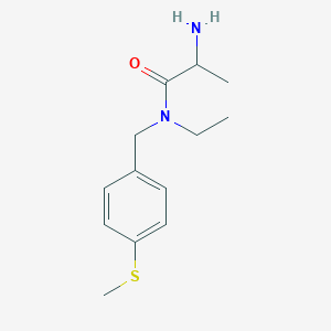 2-amino-N-ethyl-N-[(4-methylsulfanylphenyl)methyl]propanamide