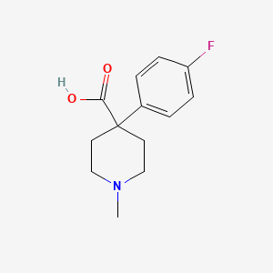 molecular formula C13H16FNO2 B14797202 4-(4-Fluorophenyl)-1-methylpiperidine-4-carboxylic acid 