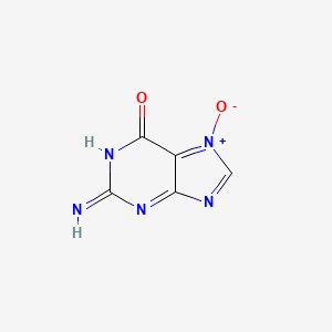 molecular formula C5H3N5O2 B14797215 2-Imino-7-oxidopurin-7-ium-6-one 