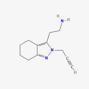 molecular formula C12H17N3 B1479723 2-(2-(prop-2-yn-1-yl)-4,5,6,7-tetrahydro-2H-indazol-3-yl)ethan-1-amine CAS No. 2091652-77-4
