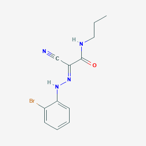 (E)-N-(2-Bromophenyl)-2-oxo-2-(propylamino)acetohydrazonoyl cyanide