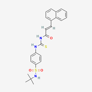 molecular formula C24H25N3O3S2 B14797247 (2E)-N-{[4-(tert-butylsulfamoyl)phenyl]carbamothioyl}-3-(naphthalen-1-yl)prop-2-enamide 