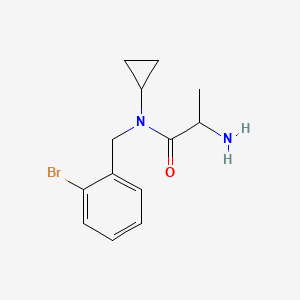 2-amino-N-[(2-bromophenyl)methyl]-N-cyclopropylpropanamide