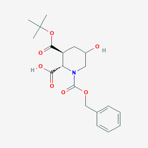 (2S,3S)-1-((Benzyloxy)carbonyl)-3-(tert-butoxycarbonyl)-5-hydroxypiperidine-2-carboxylic acid