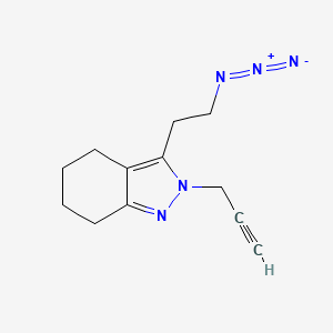 molecular formula C12H15N5 B1479733 3-(2-叠氮乙基)-2-(丙-2-炔-1-基)-4,5,6,7-四氢-2H-吲唑 CAS No. 2098136-66-2