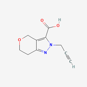 molecular formula C10H10N2O3 B1479734 2-(Prop-2-yn-1-yl)-2,4,6,7-tetrahydropyrano[4,3-c]pyrazole-3-carboxylic acid CAS No. 2090883-68-2