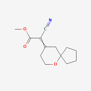 Acetic acid, 2-cyano-2-(6-oxaspiro[4.5]dec-9-ylidene)-, methyl ester