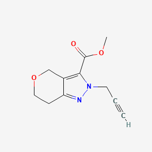 molecular formula C11H12N2O3 B1479735 Methyl 2-(prop-2-yn-1-yl)-2,4,6,7-tetrahydropyrano[4,3-c]pyrazole-3-carboxylate CAS No. 2098090-57-2