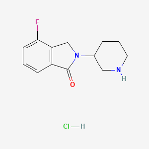 4-fluoro-2-piperidin-3-yl-3H-isoindol-1-one;hydrochloride