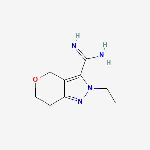 molecular formula C9H14N4O B1479736 2-Ethyl-2,4,6,7-tetrahydropyrano[4,3-c]pyrazole-3-carboximidamide CAS No. 2098046-77-4
