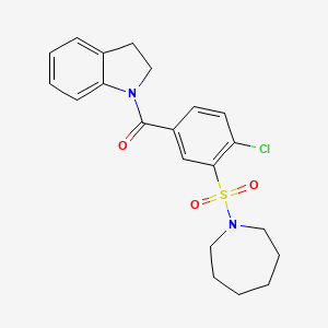 (3-(Azepan-1-ylsulfonyl)-4-chlorophenyl)(indolin-1-yl)methanone