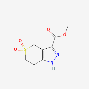 Methyl 2,4,6,7-tetrahydrothiopyrano[4,3-c]pyrazole-3-carboxylate 5,5-dioxide