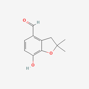 7-Hydroxy-2,2-dimethyl-2,3-dihydro-1-benzofuran-4-carbaldehyde