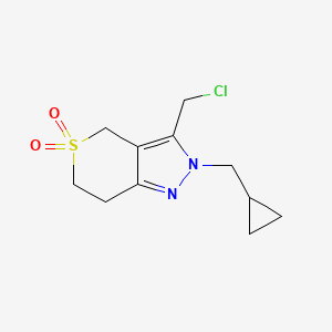 3-(Chloromethyl)-2-(cyclopropylmethyl)-2,4,6,7-tetrahydrothiopyrano[4,3-c]pyrazole 5,5-dioxide